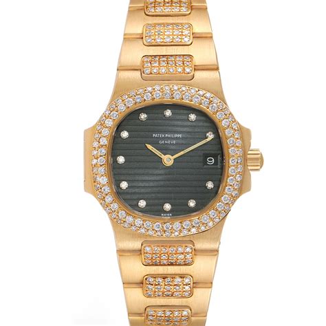 patek philippe ladies nautilus champagne diamond dial 18k yellow gold|Patek Philippe Nautilus Yellow Gold Champagne Diamond Dial .